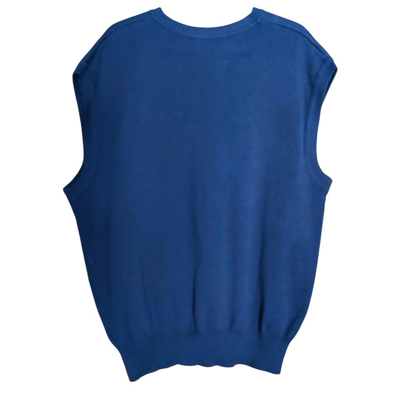 Vintage Nike Syracuse University Men's Navy Blue Sweater Vest 100% Cotton Y2K LG - Picture 2 of 9